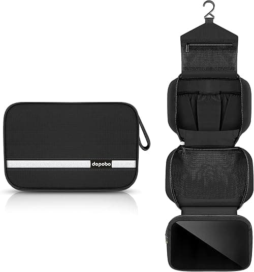 Travel Toiletry Bag for Women, Dopp Kit for Men, Waterproof Makeup Bag Shaving Bag with Hanging Hook, Portable Toiletry Organizer for Traveling and Camping on Amazon - Best Deal Finder