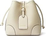 DORIS&JACKY Small Leather Drawstring Shoulder Bag Premium 2 Way Bucket Crossbody Purse For Women - Best Deal Finder
