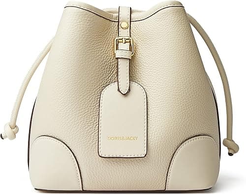 DORIS&JACKY Small Leather Drawstring Shoulder Bag Premium 2 Way Bucket Crossbody Purse For Women على Amazon.ae - متتبع الأسعار