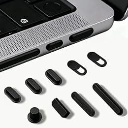 9 PCS Dust Plug Cover for 2026-2022 MacBook Air 13.6" 15.3" M5 M4 M3 M2, MacBook Pro 14 16 M5 M4 M3 M2 M1, MacBook Pro 13 M2 M1, HDMI/Thunderbolt/SD Charger/Headphone Port Cover & Webcam Cover Slide - Best Deal Finder
