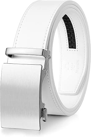 MILORDE Men's Genuine Leather Ratchet Belt, Customizable Fit, 1 3/8" for Dress Pant Shirt Oxfords Casual Golf on Amazon.ae - Price Tracker