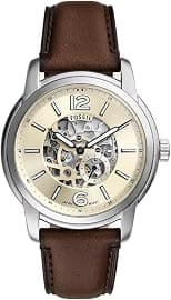 Fossil Men's Analog Automatic Watch with Leather Strap ME3264 - Best Deal Finder