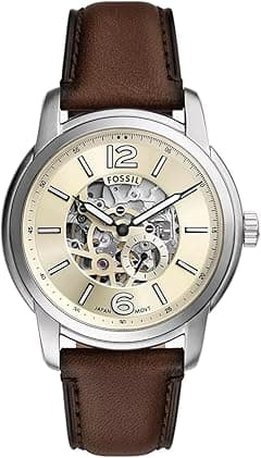 Fossil Men's Analog Automatic Watch with Leather Strap ME3264 - Amazon.ae Price Tracker