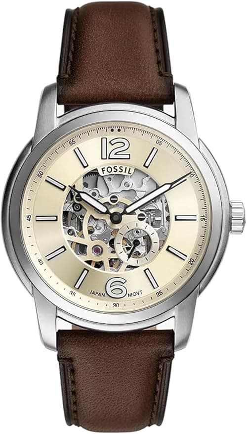 Fossil Men's Analog Automatic Watch with Leather Strap ME3264 on Amazon.ae - Price Tracker