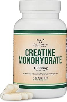 Double Wood Supplements Creatine Pills 1,000mg Per Serving (120 Creatine Capsules) Micronized Creatine Monohydrate Powder with No Fillers, Vegan Safe, Non-GMO, Gluten Free (Non Stim Preworkout) by on Amazon.ae - Price Tracker