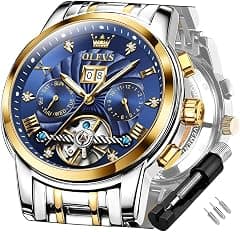 OLEVS Watches for Women Diamond Roman Numerals Easy Read Ladies Watches Silver Dress Day Analogue Two Tone Stainless Steel Designer Waterproof Female Wrist Watch - Amazon.ae Price Tracker