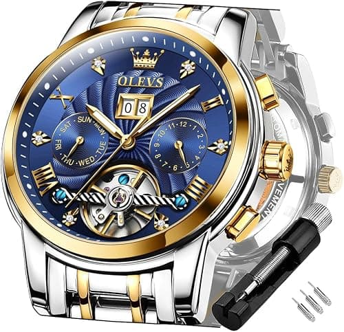OLEVS Watches for Women Diamond Roman Numerals Easy Read Ladies Watches Silver Dress Day Analogue Two Tone Stainless Steel Designer Waterproof Female Wrist Watch on Amazon.ae - Price Tracker