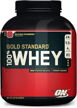 Optimum Nutrition Gold Standard 100% Whey, Delicious Strawberry - 2270g on Amazon - Best Deal Finder