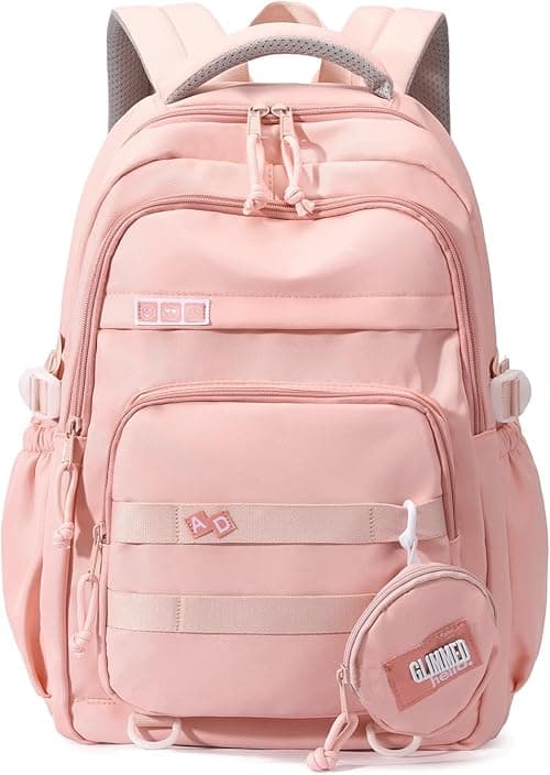 LANSHIYA Cute Aesthetic Backpack for Girls Middle School Students Bookbag Teens Solid Color Lightweight Travel Daypack on Amazon.ae - Price Tracker