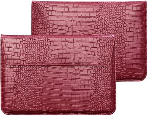 eWINNER Crocodile Grain PU Leather Flap Style Case Bag Laptop Sleeve for MacBook Air 13.6 inch M3 A3113 M2 A2681 Air 13" 2018-2021 M1 A2337 A2179 A1932 Notebook Bag for Mac Pro 13 2016-2020 (Red) on Amazon.ae - Price Tracker