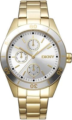 DKNY Active Round Shape Analog Wrist Watch for Women, 38 mm Case Size, Silver/Gold - Amazon.ae Price Tracker