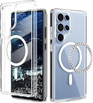 Zubitech Samsung Galaxy S25 Ultra Clear Magnetic Cover | Mag Safe Compatible | Clear Hard Back Case | Shockproof Silicone Frame Edge Bumper | Slim Transparent Case for Samsung Galaxy S25 Ultra على Amazon.ae - متتبع الأسعار