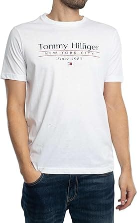 Tommy Hilfiger mens HILFIGER CENTER STACK TEE S/S T-Shirt on Amazon.ae - Price Tracker