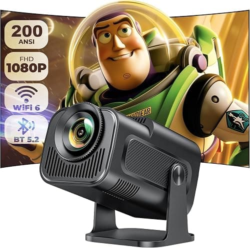 Koeay Smart Mini Projector with Android 11.0,2024 Upgraded Portable Projector 1080P 4K Full HD with WiFi 6 and BT5.2,180°Adjustable Stand, Auto Keystone Home Projector for Phone/TV Stick/Laptop على Amazon.ae - متتبع الأسعار