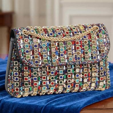 Women's Crystal Clutch Purses,Sparkly Evening Bag with Chain,Luxury Shoulder Bags for Wedding Formal Party على Amazon.ae - متتبع الأسعار