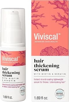 Viviscal Advanced Hair Thickening Leave-in Serum with Keratin, Biotin & Marine Collagen Prevents Frizz, Strengthens Strands & Adds Shine Instant Lightweight, Thicker & Fuller-Looking Hair, 50ml on Amazon.ae - Price Tracker