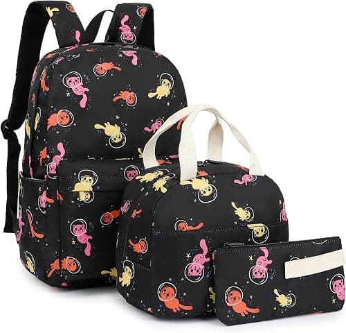 Girls School Backpack, 3 in 1 Set Kids Teens School Bag Bookbag with Lunch Bag Pencil Case on Amazon.ae - Price Tracker