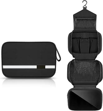 Travel Toiletry Bag for Women, Dopp Kit for Men, Waterproof Makeup Bag Shaving Bag with Hanging Hook, Portable Toiletry Organizer for Traveling and Camping on Amazon - Best Deal Finder
