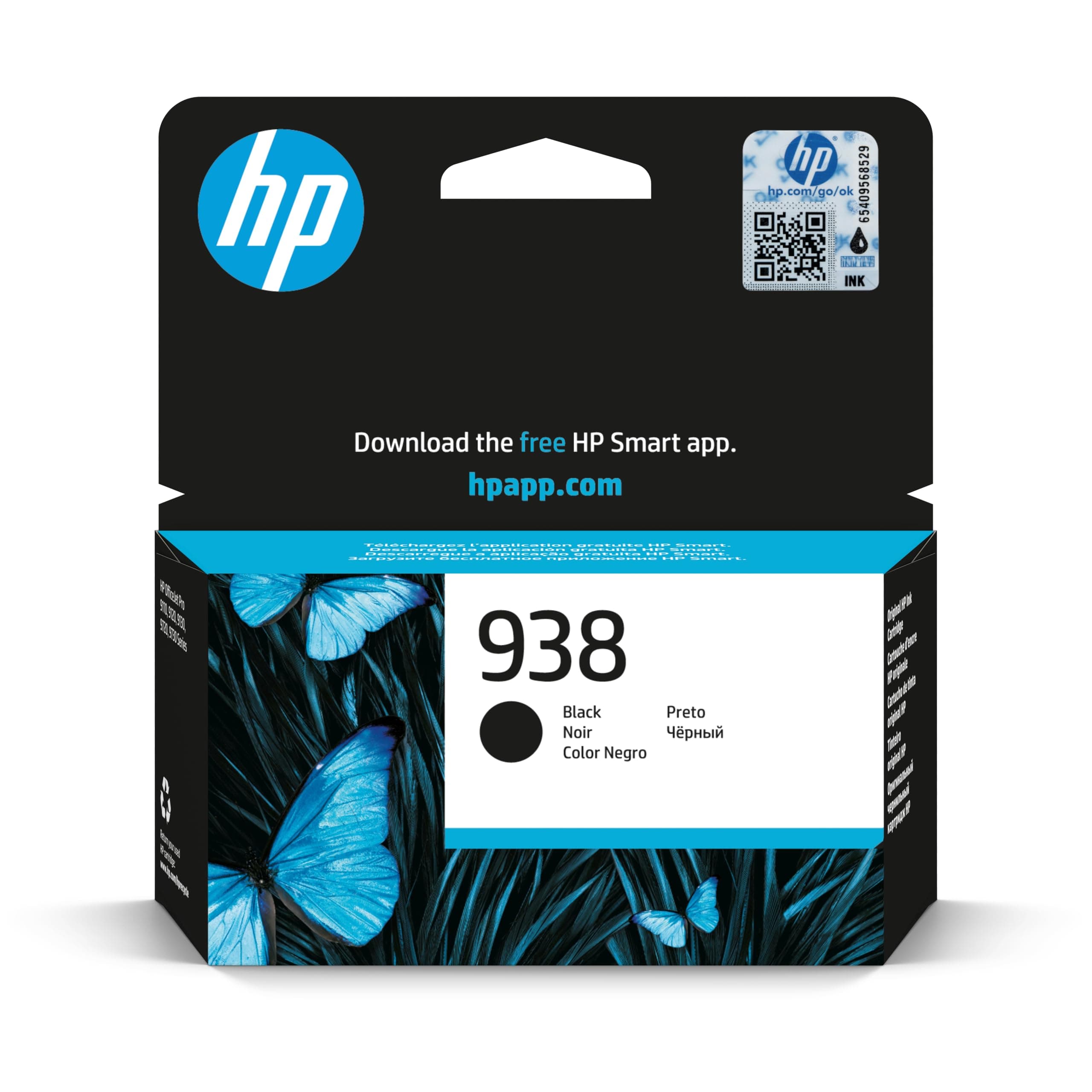 HP|HP 938 Black Original Ink Cartridge|Black|1250 pages|HP OfficeJet Pro 9120, 9123, 9130, 9120b, 9130b, 9720, 9730, 9110b|4S6X8PE. on Amazon.ae - Price Tracker
