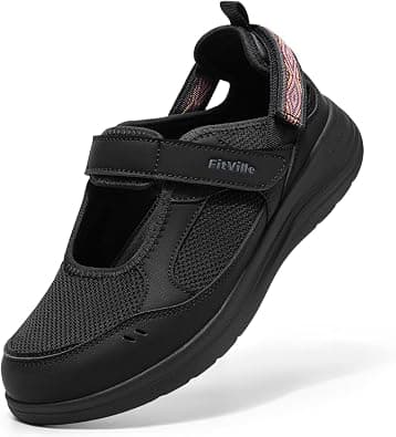 FitVille Shoes for Women Wide Womens Sandals, Walking Shoes with Arch Support, Women's Everyday Shoes - Mary Jane Sandal V2 - Best Deal Finder