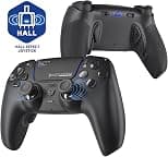 HEXGAMING PHANTOM Pro Controller with 4 Remappable Buttons, 6 Remapping Profiles, 8 Interchangeable Analog Stick, and Adjustable Triggers Compatible with ps5, PC, Mobile - Hall Effect Chaos Black - متتبع أسعار Amazon.sa
