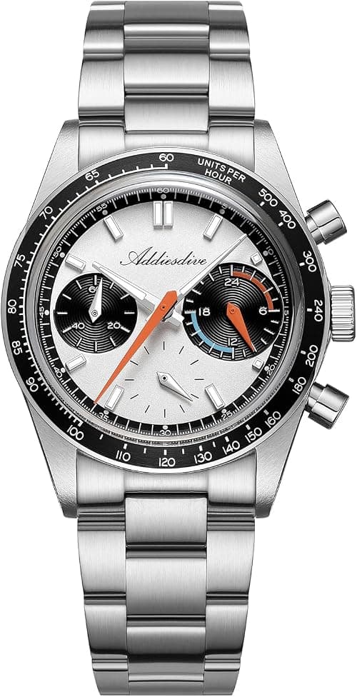 ADDIESDIVE Racing Chronograph Mens Watches VK63 Movement K1 Bubble Glass 100 M Waterproof BGW9 Luminous Stainless Steel Business Fashion Male Watch على Amazon.ae - متتبع الأسعار