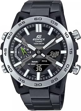 Casio Men's Analogue-Digital Quarz Watch with Stainless Steel Strap ECB-2000DD-1AEF - متتبع أسعار Amazon.sa