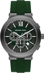 Michael Kors Men's Billie Chronograph Green Silicone Watch (Model: MK9255) - Best Deal Finder