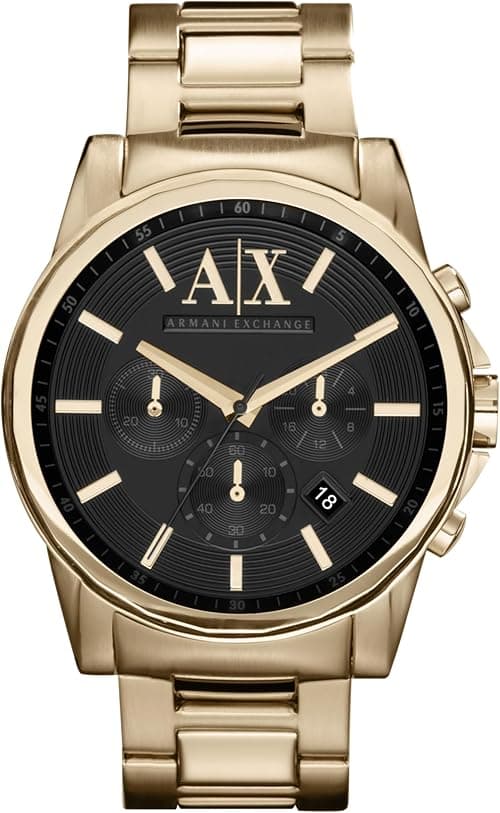 AX Armani Exchange Chronograph Watch for Men with Leather, Stainless Steel or Silicone Band on Amazon.ae - Price Tracker