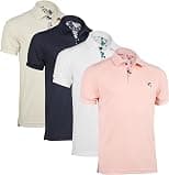 Albert Morris Mens Striped Short Sleeve Polo Shirts 4 Pack - Best Deal Finder