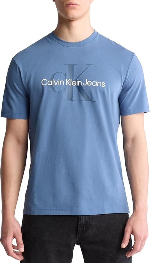 Calvin Klein mens Dusted Gradient Box Logo Crewneck T-shirt T-Shirt (pack of 1) on Amazon.ae - Price Tracker