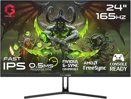 GAMEON New 2025 1920x1080p Gaming Monitor 24 inch, GOE24FHD165IPS, FHD IPS,165Hz, 0.5ms, 2.1 HDMI, G-Sync & FreeSync, HDR, Built-in-Speakers, Console Ready [Amazon Exclusive] on Amazon.ae - Price Tracker