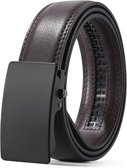 AWAYTR Ratchet Leather Belt for Men - Genuine Leather Black and Brown Belt for Dress Casual Pants - Best Deal Finder
