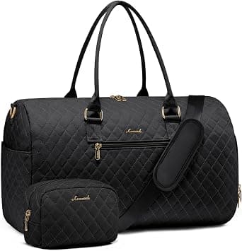 LOVEVOOK Travel Duffle Bag, Weekender Bag for Women with Toiletry Bag, Carry on Overnight Bag with Shoe Compartment, Gym Duffel Bag with Wet Pocket, Mommy Hospital Bags for Labor and Delivery على Amazon.ae - متتبع الأسعار