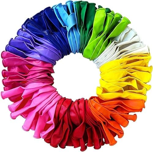 RHINMOFOS 100 Pack 12 Inch Balloons Latex Balloons Color Party Balloons for Birthday Party Festival Decorations on Amazon.ae - Price Tracker