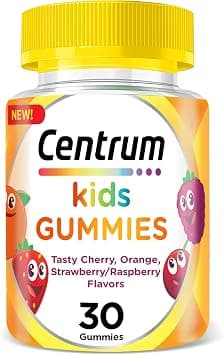 Centrum Multivitamins Orange and Mixed Berry Gummies, for Kids Immunity Support, Natural Fruit Flavour, Includes Key Vitamin C and D, 30 Chewable Multigummies على Amazon.ae - متتبع الأسعار