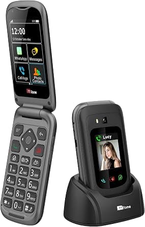 TTfone TT970 Whatsapp 4G Touchscreen Senior Big Button Flip Mobile Phone - Pay As You Go Prepaid - Easy and Simple to Use (£0 Credit, Three) on Amazon.ae - Price Tracker