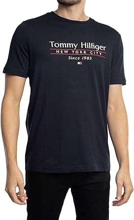 Tommy Hilfiger mens HILFIGER CENTER STACK TEE S/S T-Shirt on Amazon.ae - Price Tracker