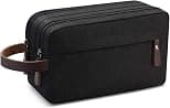 Men's Travel Toiletry Organizer Bag Water-resistant Shaving Dopp Kit Bathroom (Black Water-resistant) - Best Deal Finder