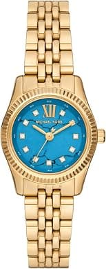 Michael Kors Lexington Three-Hand Gold-Tone Stainless Steel Women's Watch (Model: MK4813) - Best Deal Finder