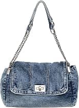 Large Denim Purses for Women Denim Tote Bag Casual Retro Crossbody Lightweight Shoulder Bag Canvas Handbags - Best Deal Finder