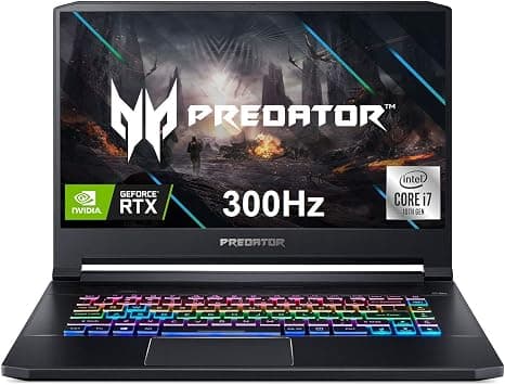 Acer Predator Triton 500 PT515 Gaming Laptop, 15.6" FHD NVIDIA G-SYNC 300Hz Display, 10th Gen Intel Core i7-10750H, 16GB RAM, 1TB PCIe SSD, NVIDIA GeForce RTX 2070, RGB Backlit KB, Windows 10 على Amazon.ae - متتبع الأسعار