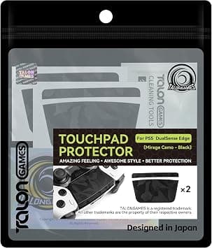 TALONGAMES Touchpad Skin Compatible with PS5 Dualsense Edge Controller, Enhanced Texture for Playstation, Pre-Cut, Easy to Apply, Easily Add Protection (Mirage Camo - Black) على Amazon.ae - متتبع الأسعار