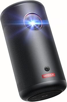 NEBULA Capsule 3 1080p Mini Projector, Smart 200 ANSI-Lumen Portable Projector with Official Google TV, Built-In Netflix, Dolby Digital, 120-Inch Picture, Built-In Battery with 2.5 Hours of Playtime on Amazon.ae - Price Tracker