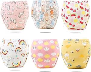 Beauenty 6PCS Baby Potty Training Pants, Breathable Potty Training Underwear, Toddler Training Underwear for 0-3 Years Boy and Girls Strong Absorbent Cotton Training Pants (L, Girl) on Amazon.ae - Price Tracker