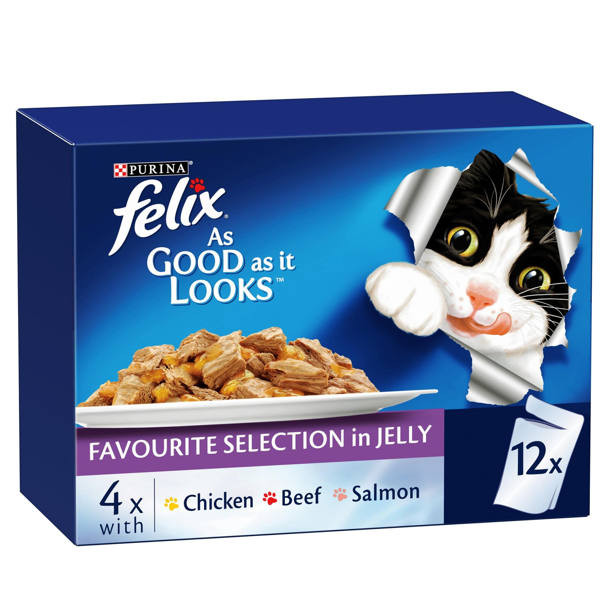 Felix As Good As It Look Doubly Delicious Wet Cat Food Favourite Selections 85g (Pack of 12) on Amazon.ae - Price Tracker