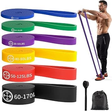 POWER GUIDANCE Resistance Bands, Set of 5 Pull Up Bands, Pull Up Assistance Bands, Exercise Bands, Resistance Bands Set for Legs, Working Out, Muscle Training, Physical Therapy, Shape Body - Best Deal Finder