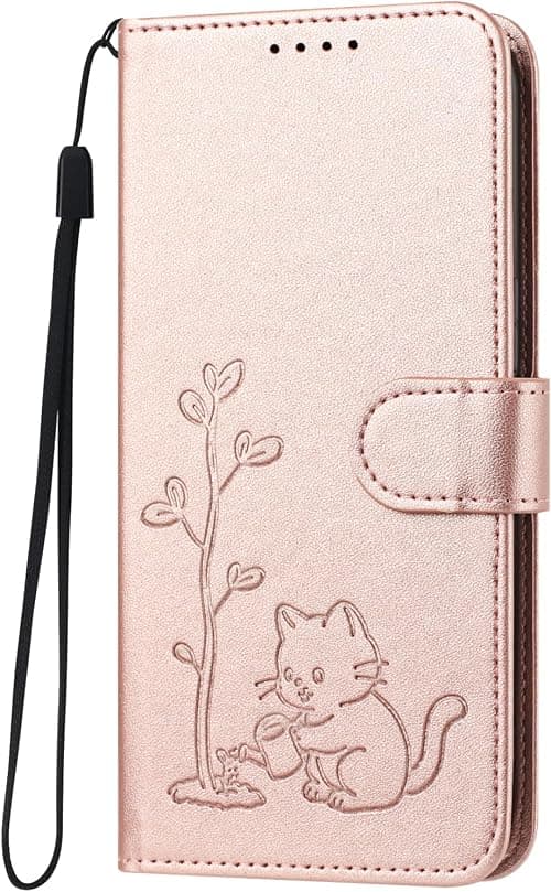 Flip Wallet Case for Xiaomi POCO F8 Ultra 5G,PU Leather Folio Cute Cat Pattern Women Girls Card Slots Kickstand Magnetic Shockproof Protective Phone Cover-RoseGold على Amazon.ae - متتبع الأسعار