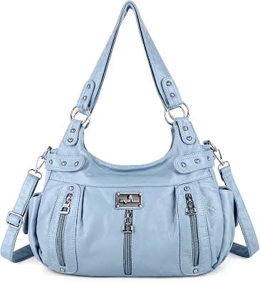 Angelkiss Large Purses and Handbags for Women Washed Faux Leather Crossbody Hobo Satchel Shoulder Handbag Tote Purse على Amazon.ae - متتبع الأسعار