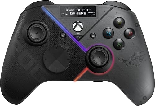 ASUS ROG Raikiri Pro Wireless PC controller, OLED display, USB-C/2.4GHz/BT on PC, USB-C on Xbox, 4 remappable rear buttons, step/linear triggers, adjustable joystick sensitivity, 3.5mm jack, ESS DAC on Amazon - Best Deal Finder